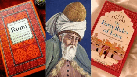 A historical figure in traditional Middle Eastern attire with a turban and beard.