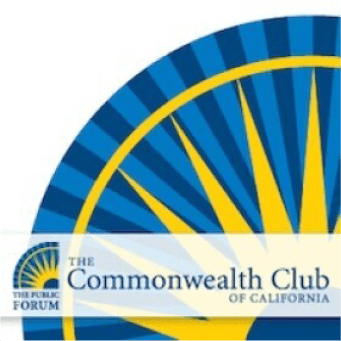 Logo of The Commonwealth Club of California with a sunburst design.