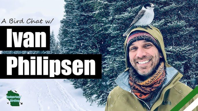 Man smiling outdoors in snowy forest with text overlay.
