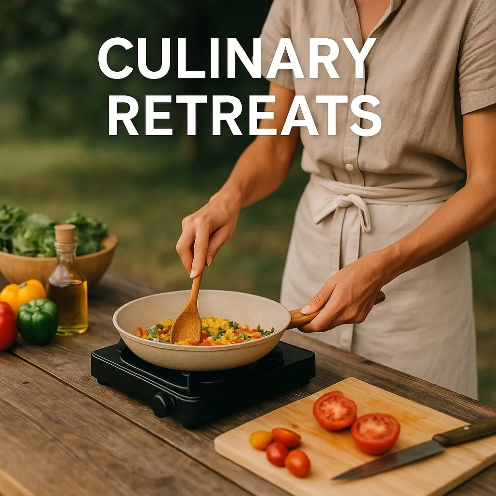 Person cooking vegetables outdoors on a stove.